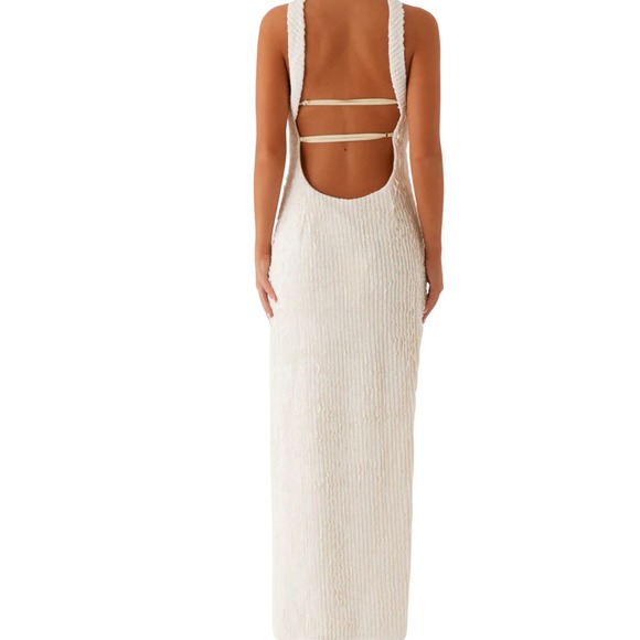 Peppermayo Sadie Maxi Dress Ivory 10 Strapless Open Back New With Tags - Picture 3 of 8